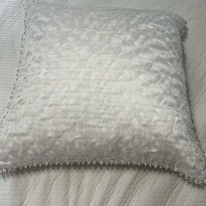 EASTERN ACCENTS -Harper Sheer Overlay Euro Sham , Set of 3